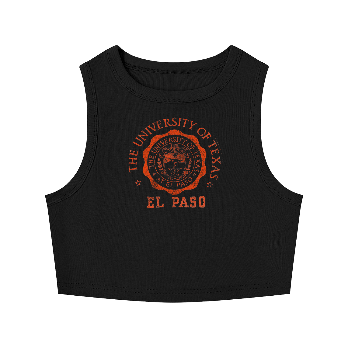 UTEP Vintage Medallion Fitted Crop Tank