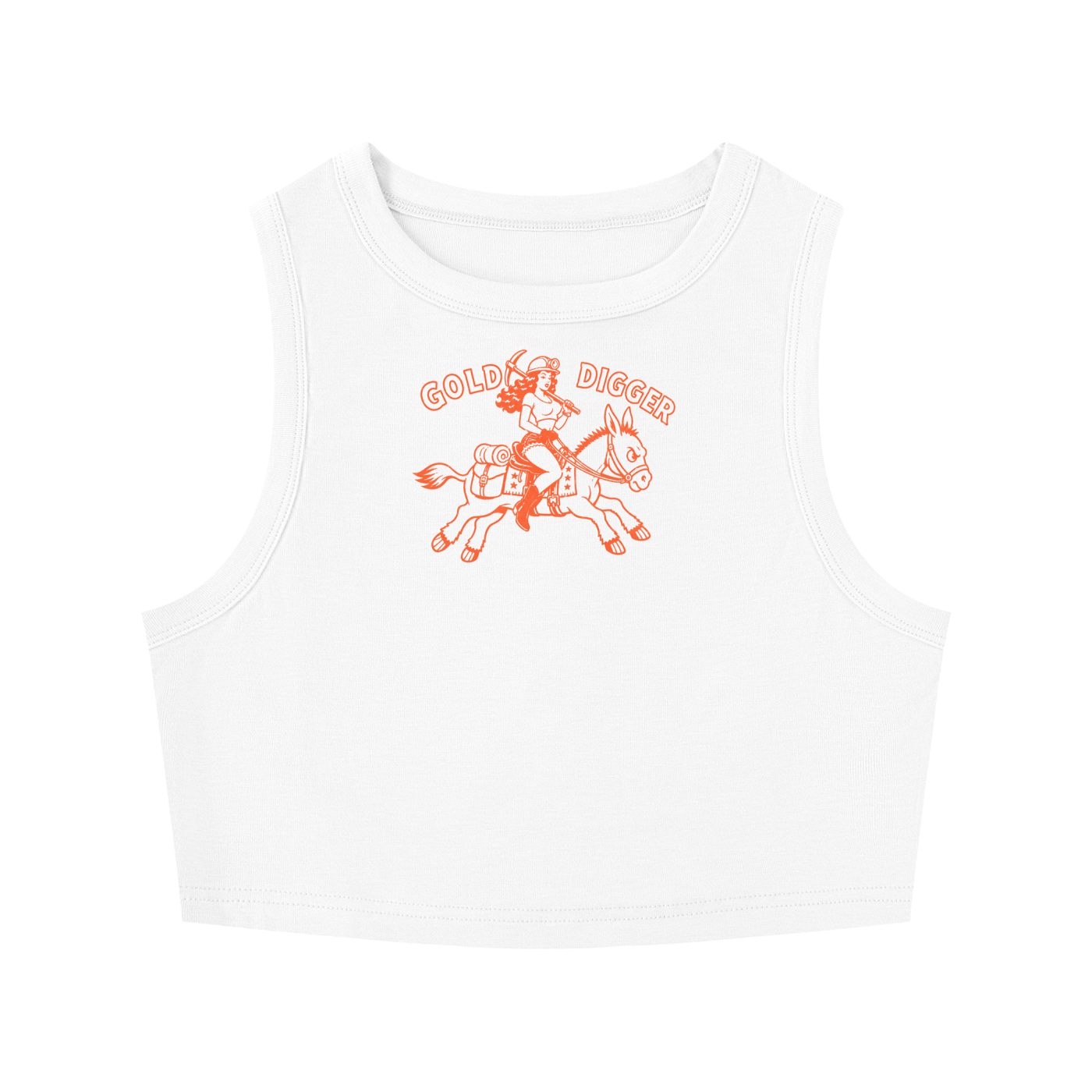 Gold Digger Women’s Fitted Crop Tank
