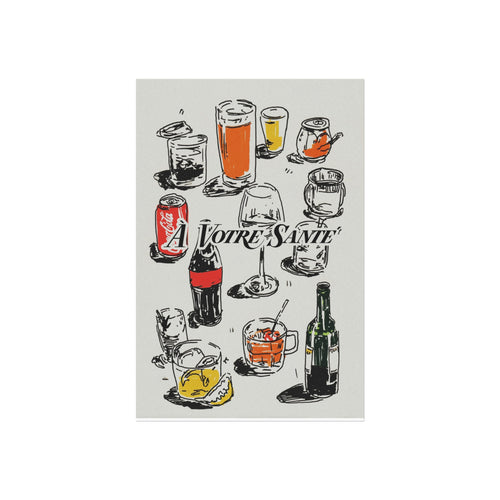 À Votre Santé Matte Wall Art