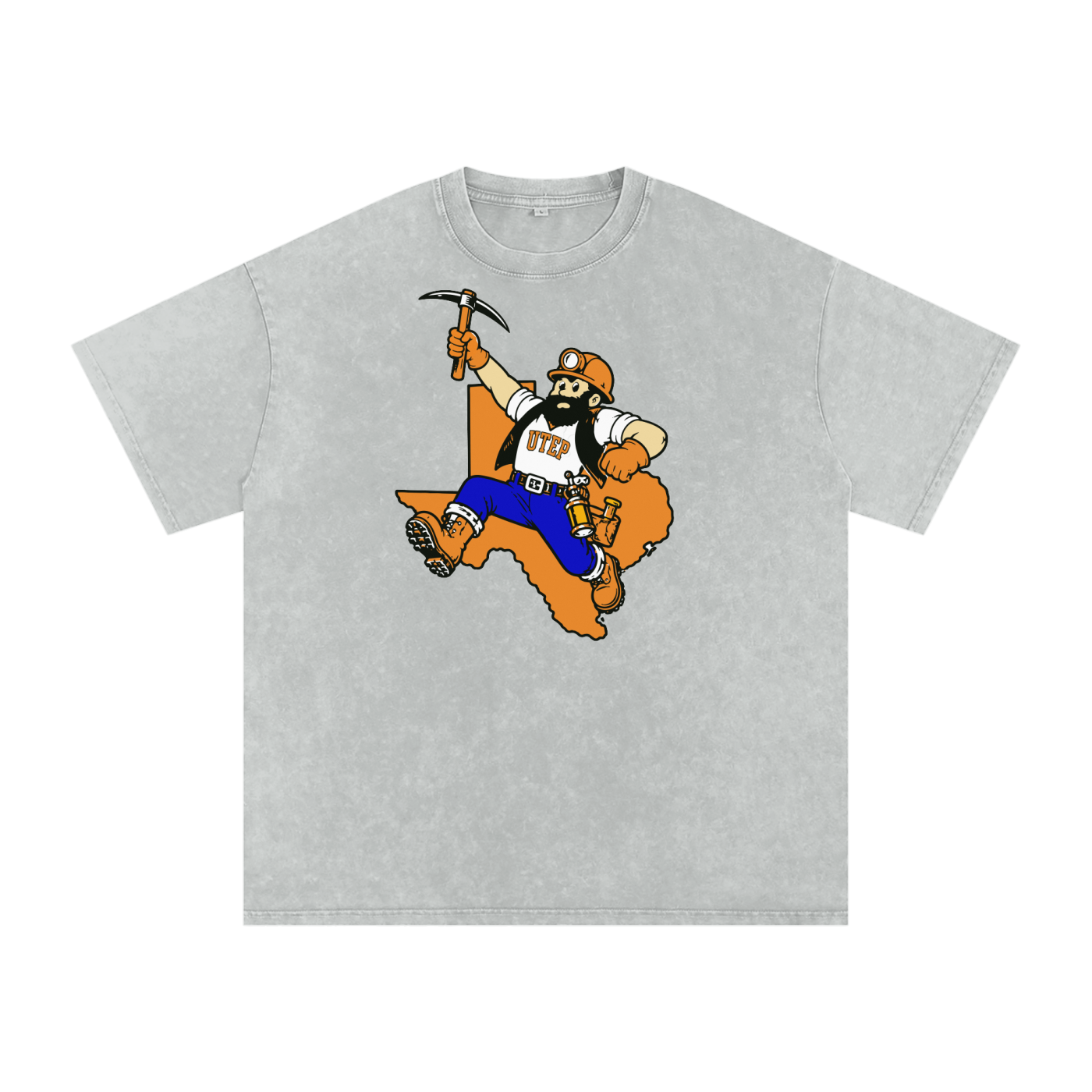 UTEP Heritage Miner Snow-Wash Oversized Tee
