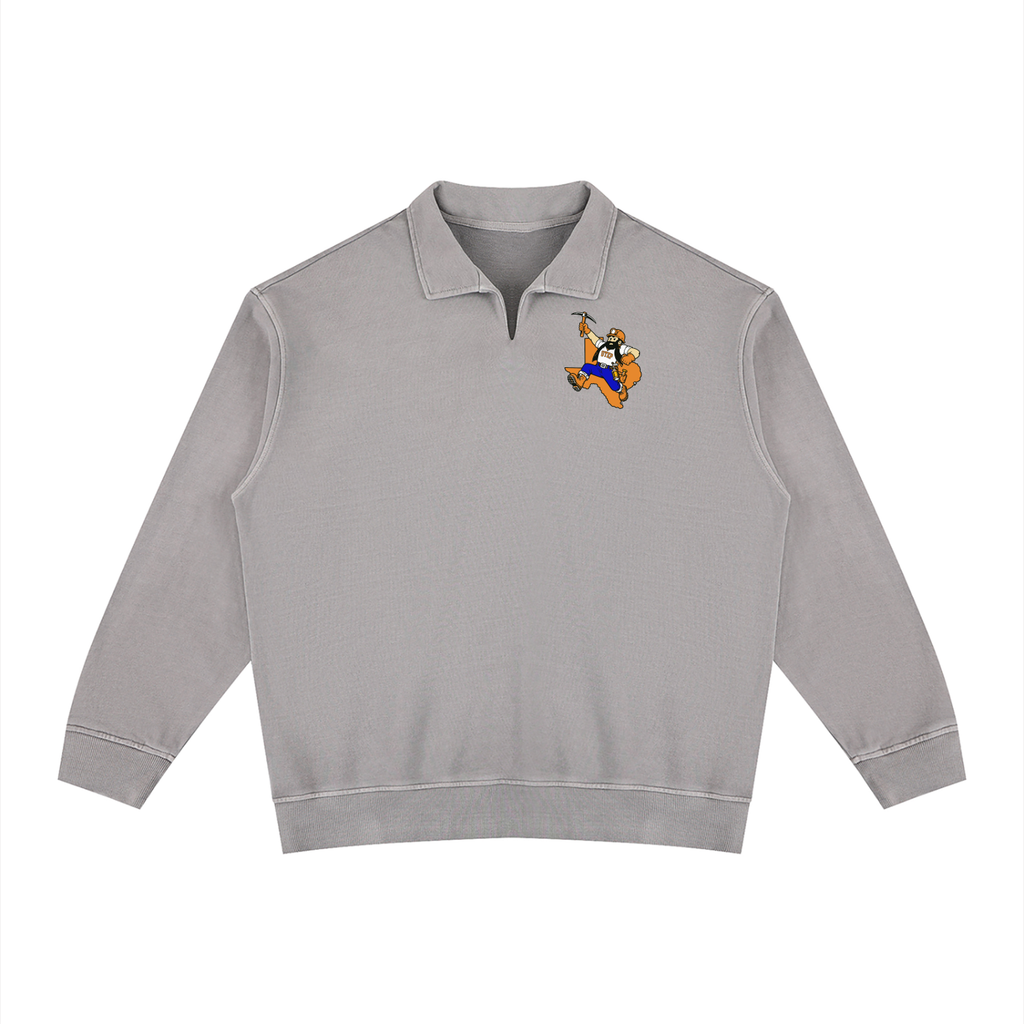UTEP Miner Vintage-Wash Collared Sweatshirt
