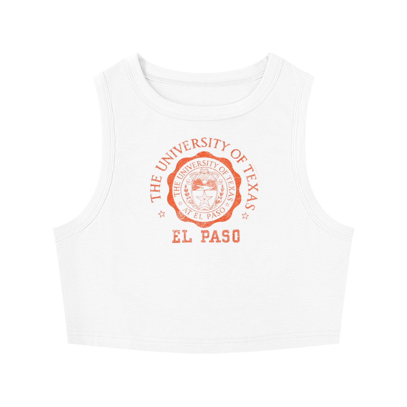 UTEP Vintage Medallion Fitted Crop Tank