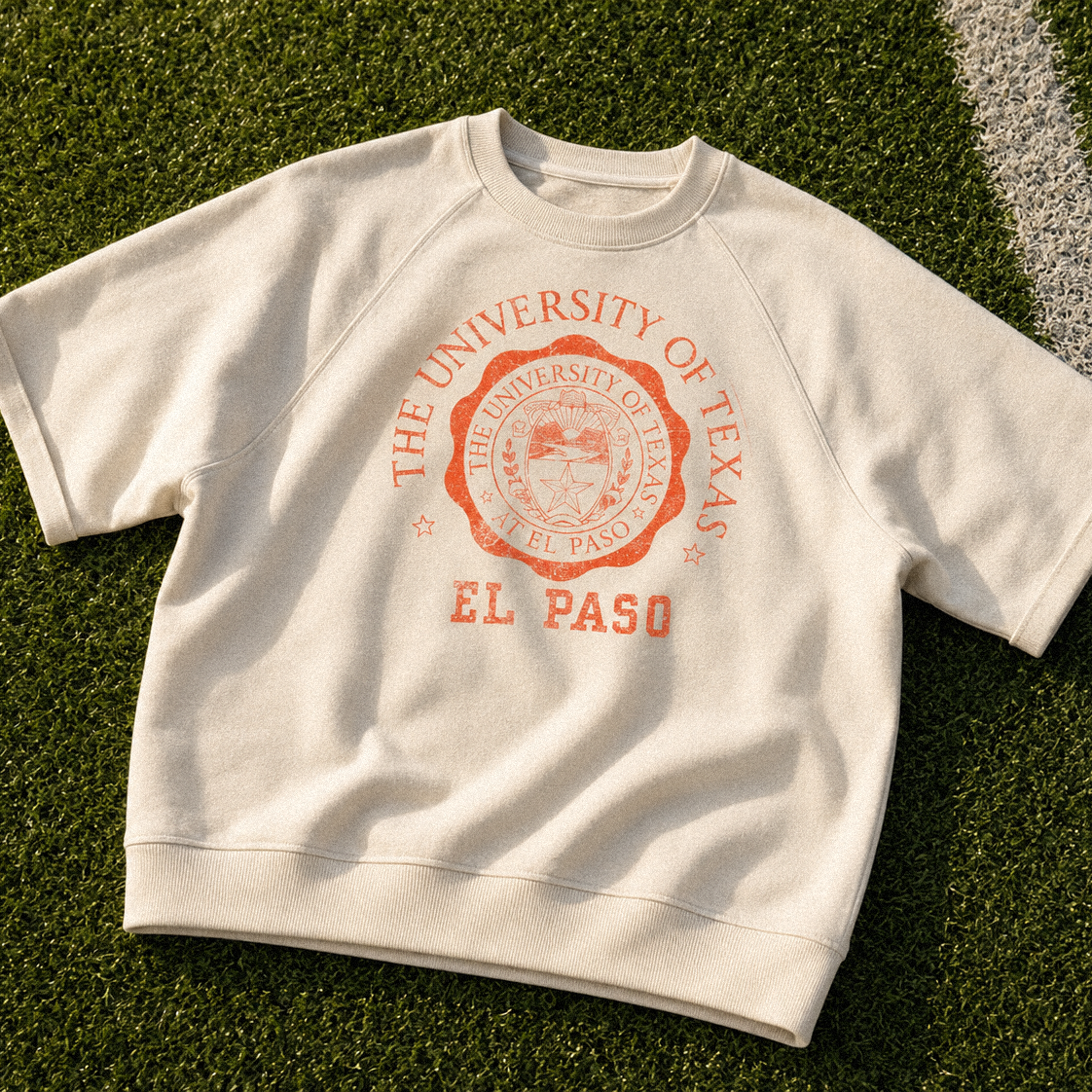 UTEP Medallion Boxy Short-Sleeve Sweatshirt
